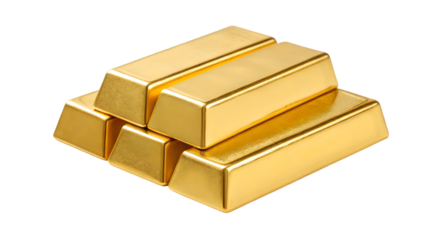 gold bars on a golden background isolated on white backgroud