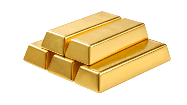 gold bars on a golden background isolated on white backgroud