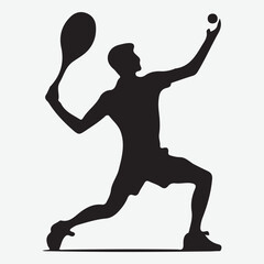 tennis player silhouette