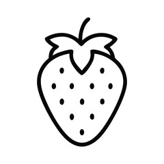 Simple strawberry icon isolated on white background