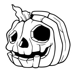 halloween pumpkin head