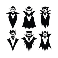Halloween Vampire Vector Set Design
