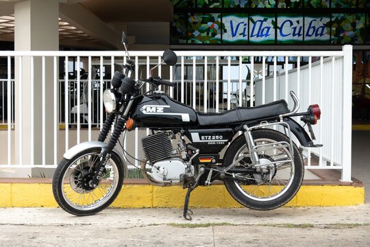 IFA MZ ETZ 250 German motorcycle, side view