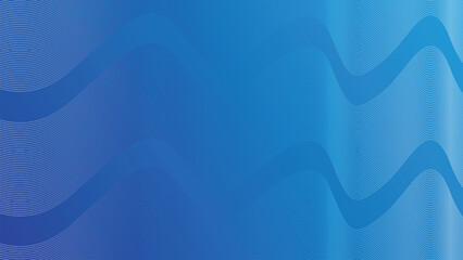 Abstract Blue Wavy Lines on Gradient Background