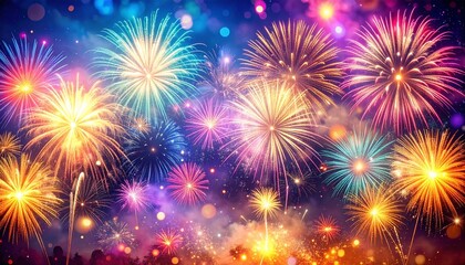 Fototapeta premium Festival, Fireworks, Anniversary event background
