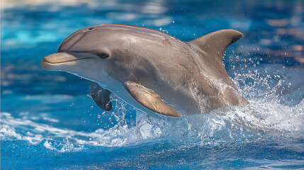 dolphin in blue water