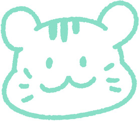 Cute hand drawn animal line illustration
