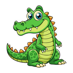 Fototapeta premium cartoon, animal, dragon, dinosaur, vector, illustration, crocodile, reptile, lizard, green, monster, drawing, cute, fun, art, alligator, baby, dino, nature, funny, character, wild, frog, gecko, design