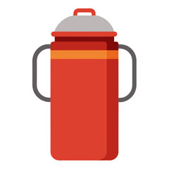 Thermos Bottle Vector Illustration  Insulated Travel Water and Beverage Container