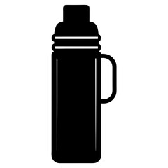 Thermos Bottle Vector Illustration  Insulated Travel Water and Beverage Container