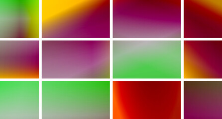 Obraz premium Abstract gradient composition, green, yellow, orange tones, design or template