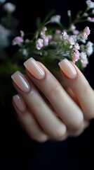 woman hands with nail polish