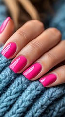 woman hands with nail polish