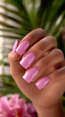 woman hands with nail polish