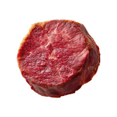 Fototapeta premium Fresh Raw Beef Round Cut for Cooking with Rich Red Color and Texture Background
