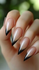 woman hands with nail polish