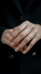 woman hands with nail polish