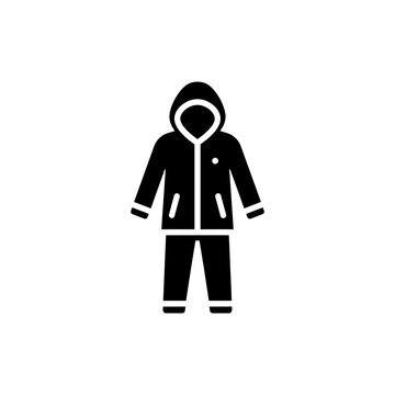 Waterproof Rain Suit Icon for Outdoor Protection and Heavy Rain Gear