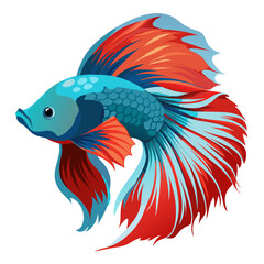 Fototapeta premium vector illustration of an aquarium fish