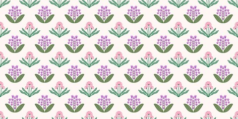 Seamless watercolour and unique floral pattern background for covers, notes, banner. Soft backgrounds colour. Watercolour art work. Flower stalk. Colourful flower. Summer Spring.