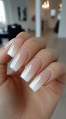 woman hands with nail polish