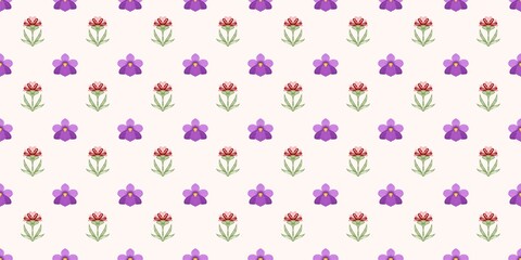 Seamless watercolour and unique floral pattern background for covers, notes, banner. Soft backgrounds colour. Watercolour art work. Flower stalk. Colourful flower. Summer Spring.