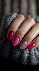 woman hands with nail polish