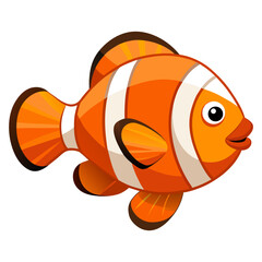 vector illustration of an orange fish