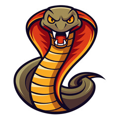 vector illustration of cartoon snake