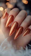 woman hands with nail polish