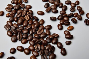 coffee beans on a white background