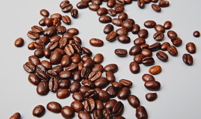 coffee beans on a white background