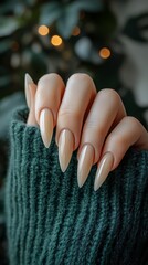 woman hands with nail polish
