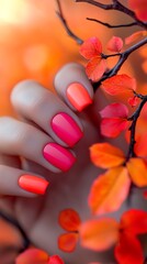 woman hands with nail polish