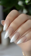 woman hands with nail polish