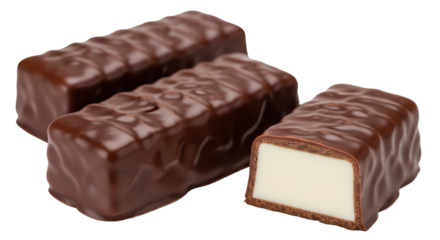 Isolated Chocolate Covered Cream Candy