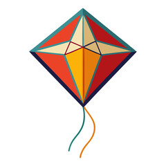 colorful kite isolated on white background