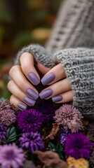 woman hands with nail polish