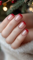woman hands with nail polish