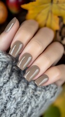 woman hands with nail polish