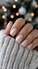 woman hands with nail polish