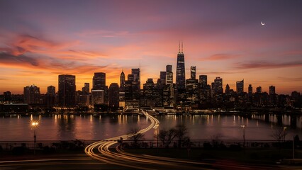 Obraz premium london skyline at dusk