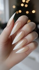 woman hands with nail polish