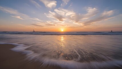 sunset on the beach