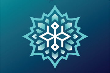snowflake mandala wallpaper with intricate symmetr.eps