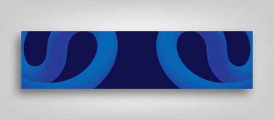 abstract 3d dynamic blue background linkedin banner design