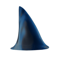 Fototapeta premium Shark fin on transparent background. 3D illustration