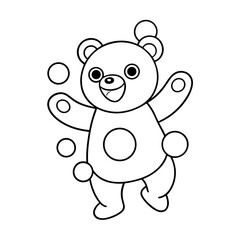 Printable Smiling Bunny Painting Coloring Page