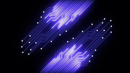 Animation of data processing with icons over connections data transfer 4k animated motion video. Network connections and data points animation over blurred cityscape background. digital data prosing. - Powered by Adobe