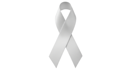 Isolated White Awareness Ribbon